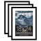 Americanflat 18x24 Black Picture Frames - Shatter-Resistant Glass - 3 Pack - Use as 14x20 with mat or as 18x24 frame without mat